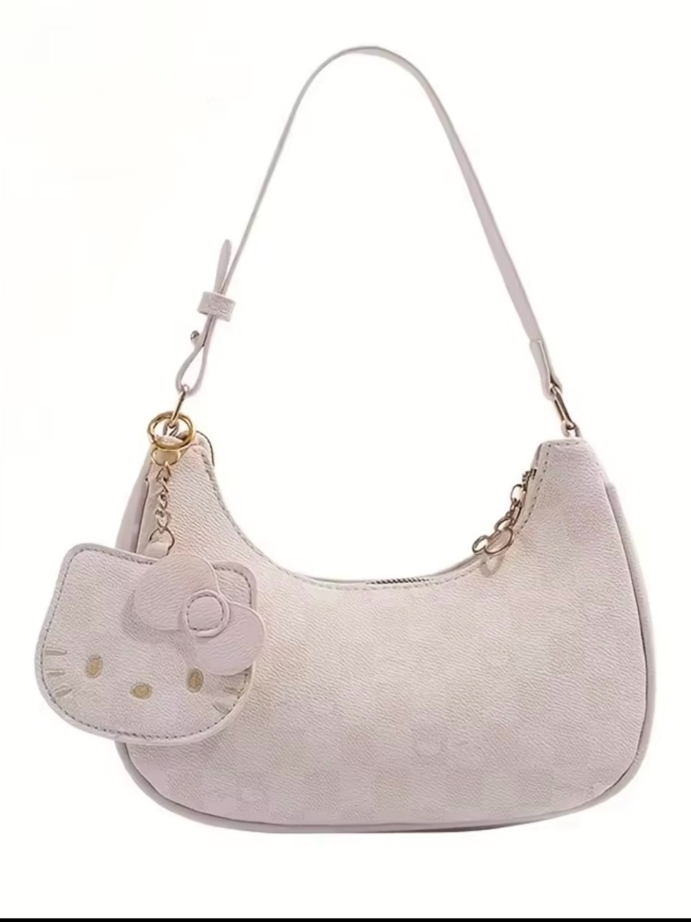 Sanrio Pale Pink Hello Kitty Shoulder Bag with Charm